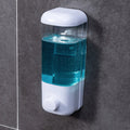 350ML Shower and Lotion Dispenser Waterproof Shampoo Shower Gel Container Wall Mount with Clear Window for Home Hotel Restaurant
