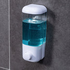 350ML Shower and Lotion Dispenser Waterproof Shampoo Shower Gel Container Wall Mount with Clear Window for Home Hotel Restaurant