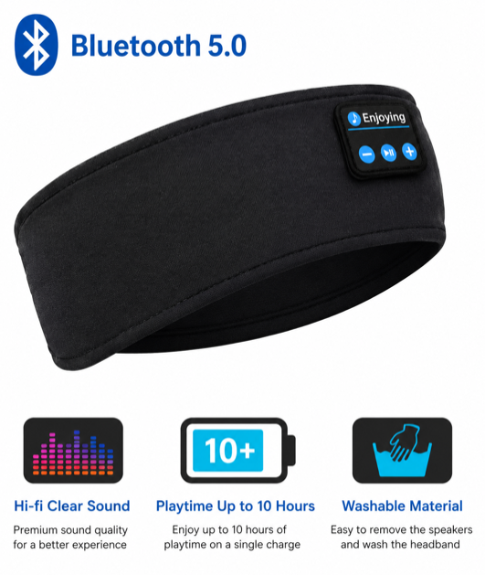 LumaNest Bluetooth Sleep Headband | Wireless Sleep Headphones